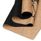 Yoga Mat 183 x 60 cm - 4 mm FSC Cork + Natural Rubber - BLACK