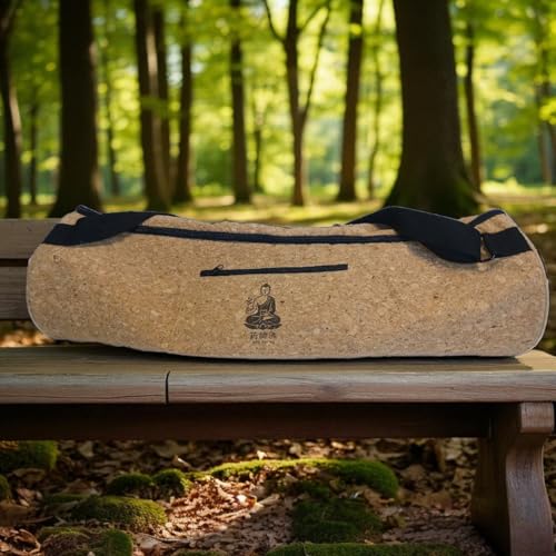 YAO SHI FO Sac Semi-Rigide en liège - Forme Tubulaire pour Transport de Tapis de Yoga