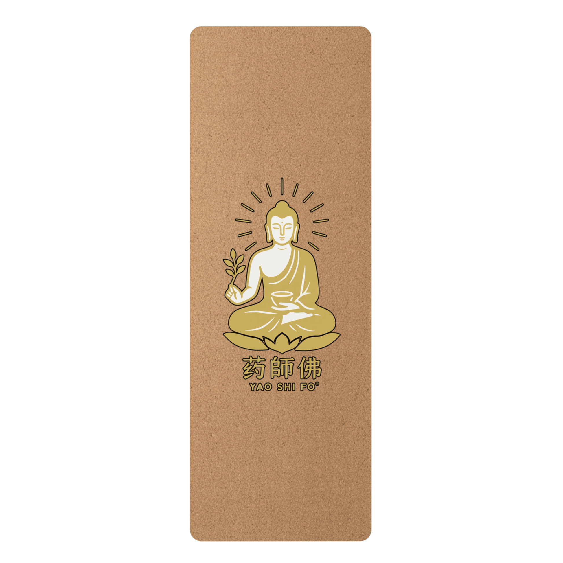 Tapis de yoga Eco 183 x 61 cm - 4mm liège FSC + caoutchouc naturel - YAO SHI FO