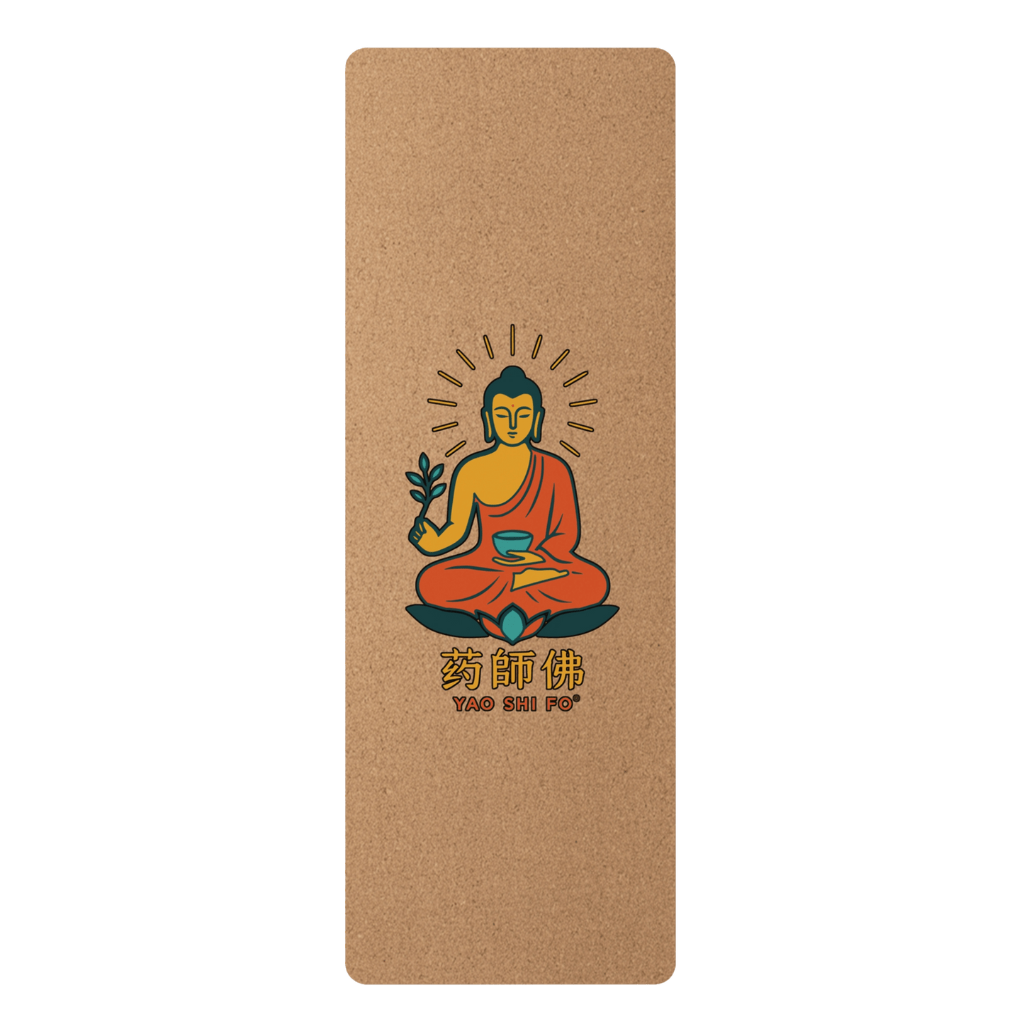 Tapis de yoga Eco 183 x 61 cm - 4mm liège FSC + caoutchouc naturel - YAO SHI FO