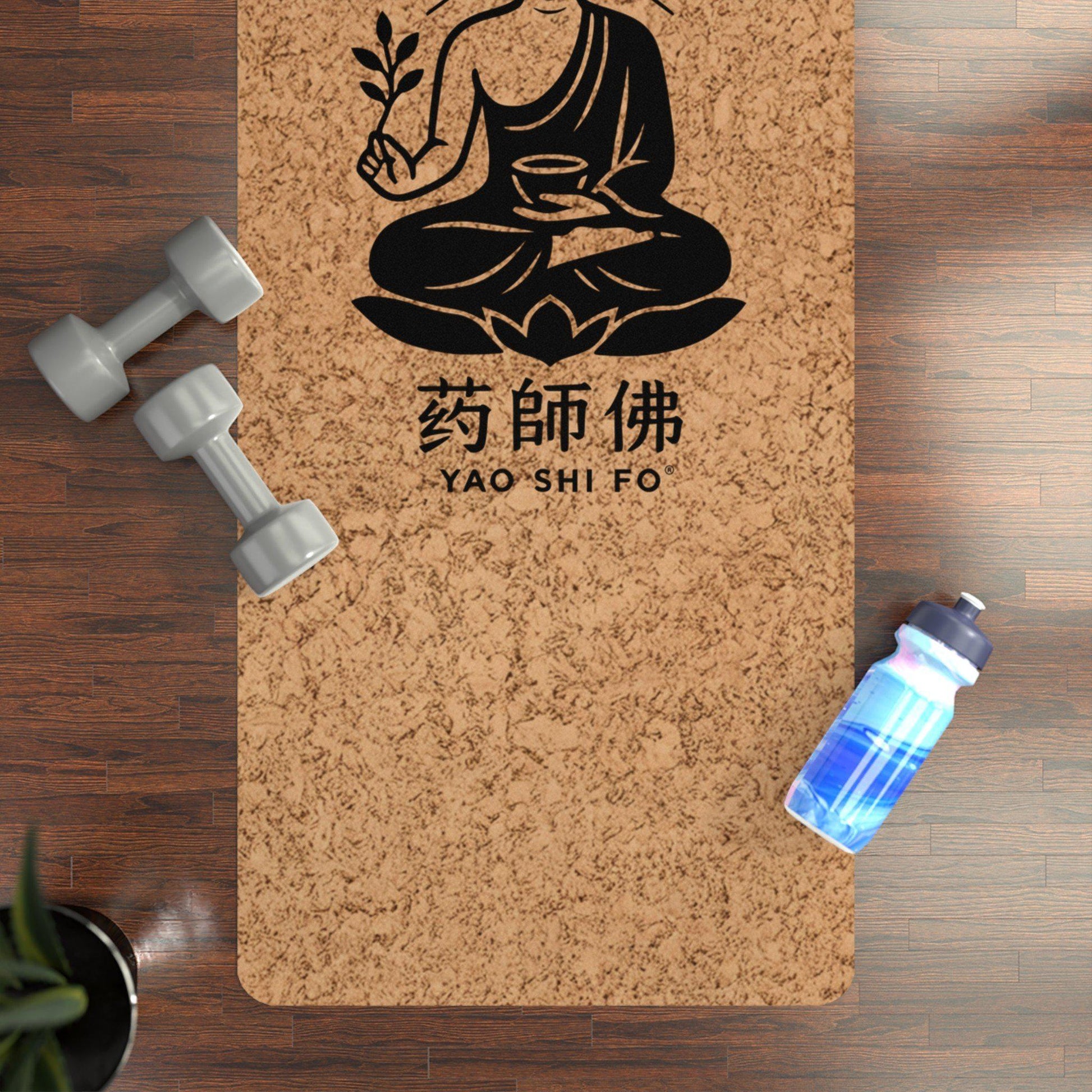 Tapis de yoga Premium 183 x 61 cm - 6mm liège FSC + caoutchouc naturel - YAO SHI FO