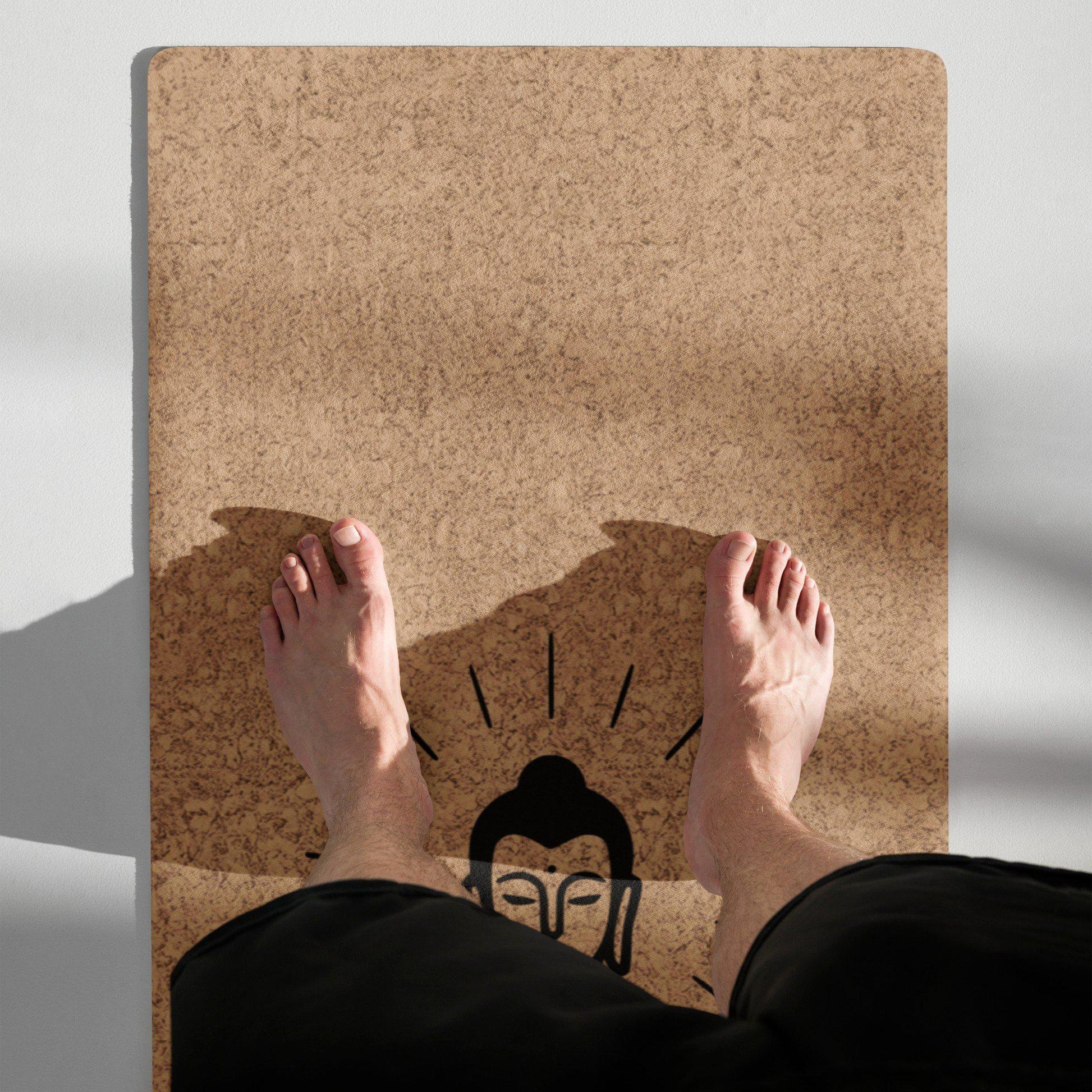Tapis de yoga Premium 183 x 61 cm - 6mm liège FSC + caoutchouc naturel - YAO SHI FO